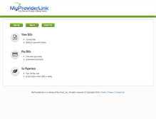 Tablet Screenshot of myproviderlink.com